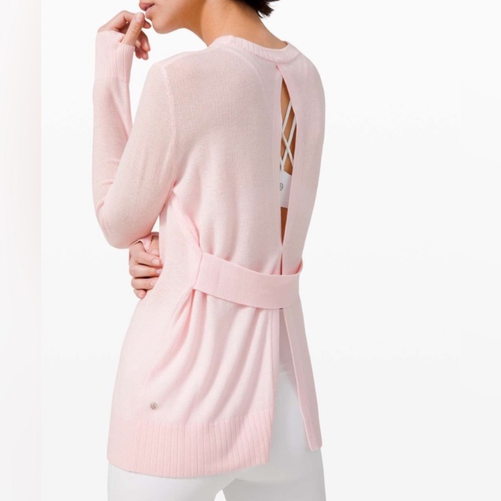 Lululemon Sincerely Yours Sweater, Pink Glow, Size 6
